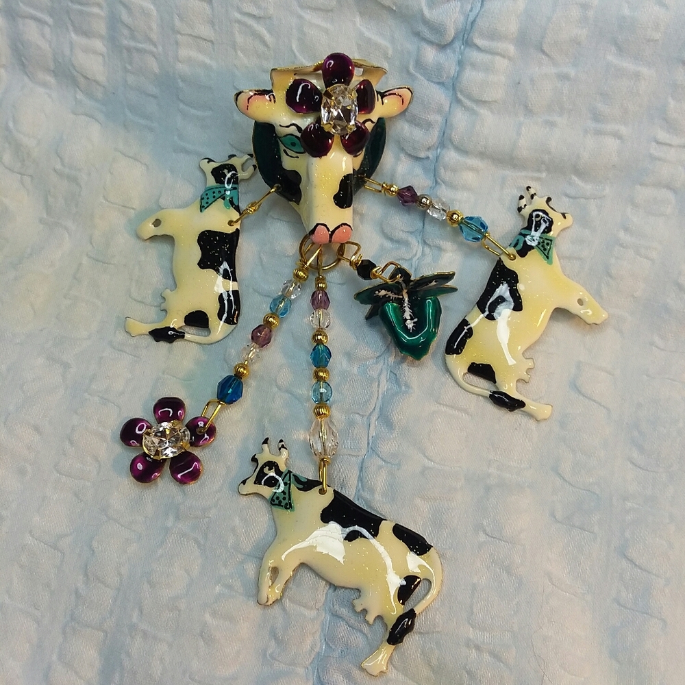 Lunch at the ritz cow earings